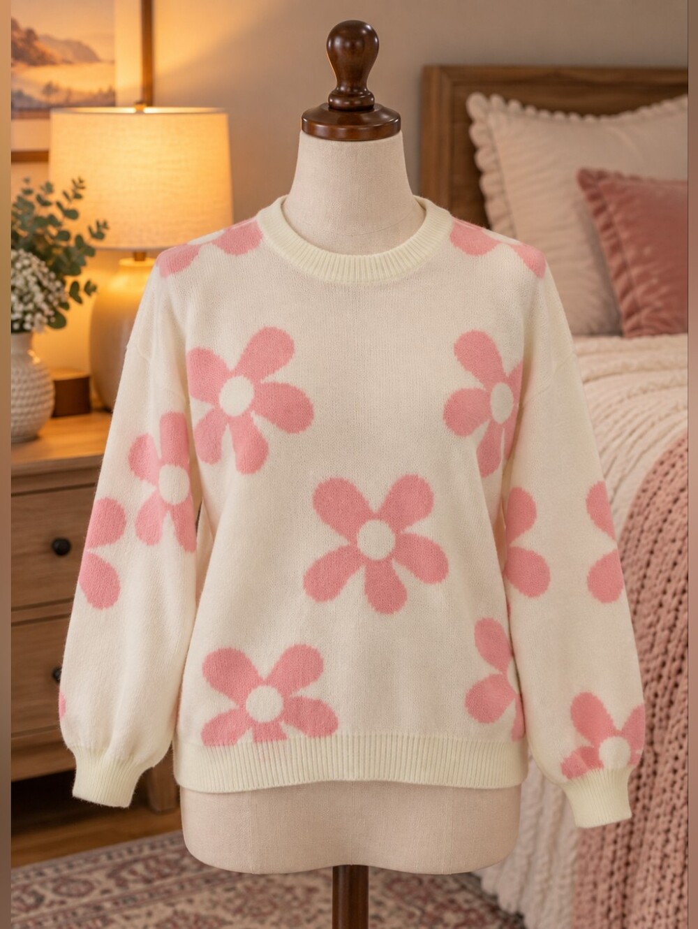 🌸 Krush Kandy Floral Knit  Sweater SZ S